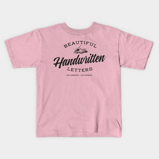 Beautiful Handwritten Letters Kids T-Shirt by MindsparkCreative